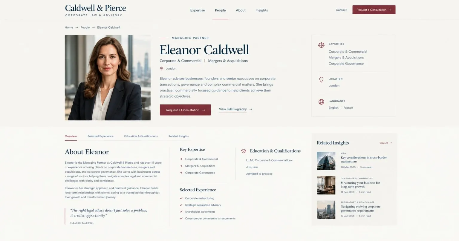Caldwell & Pierce project screenshot 5
