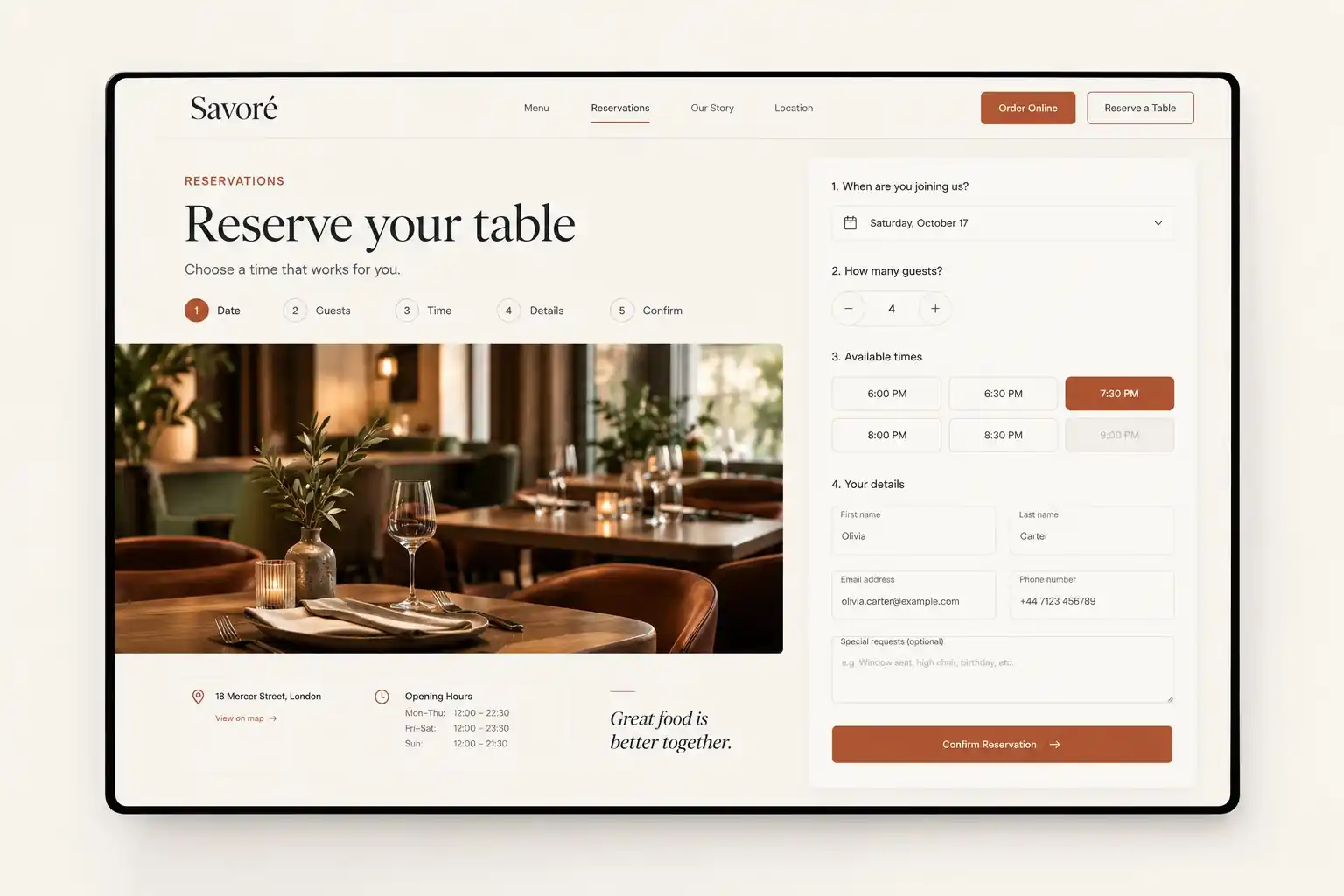 Savoré project screenshot 5