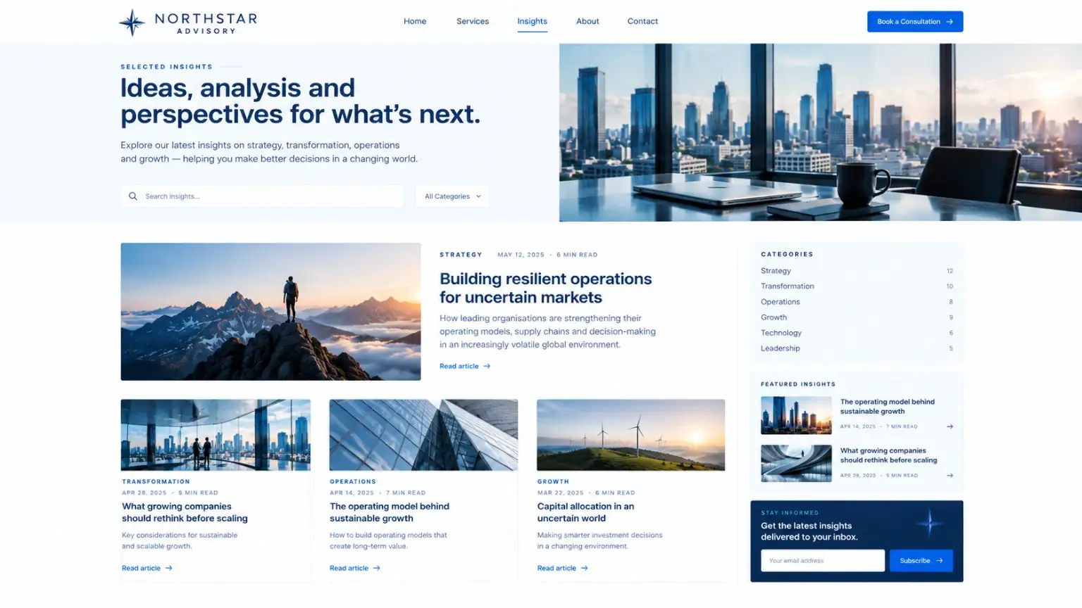Northstar Advisory project screenshot 3