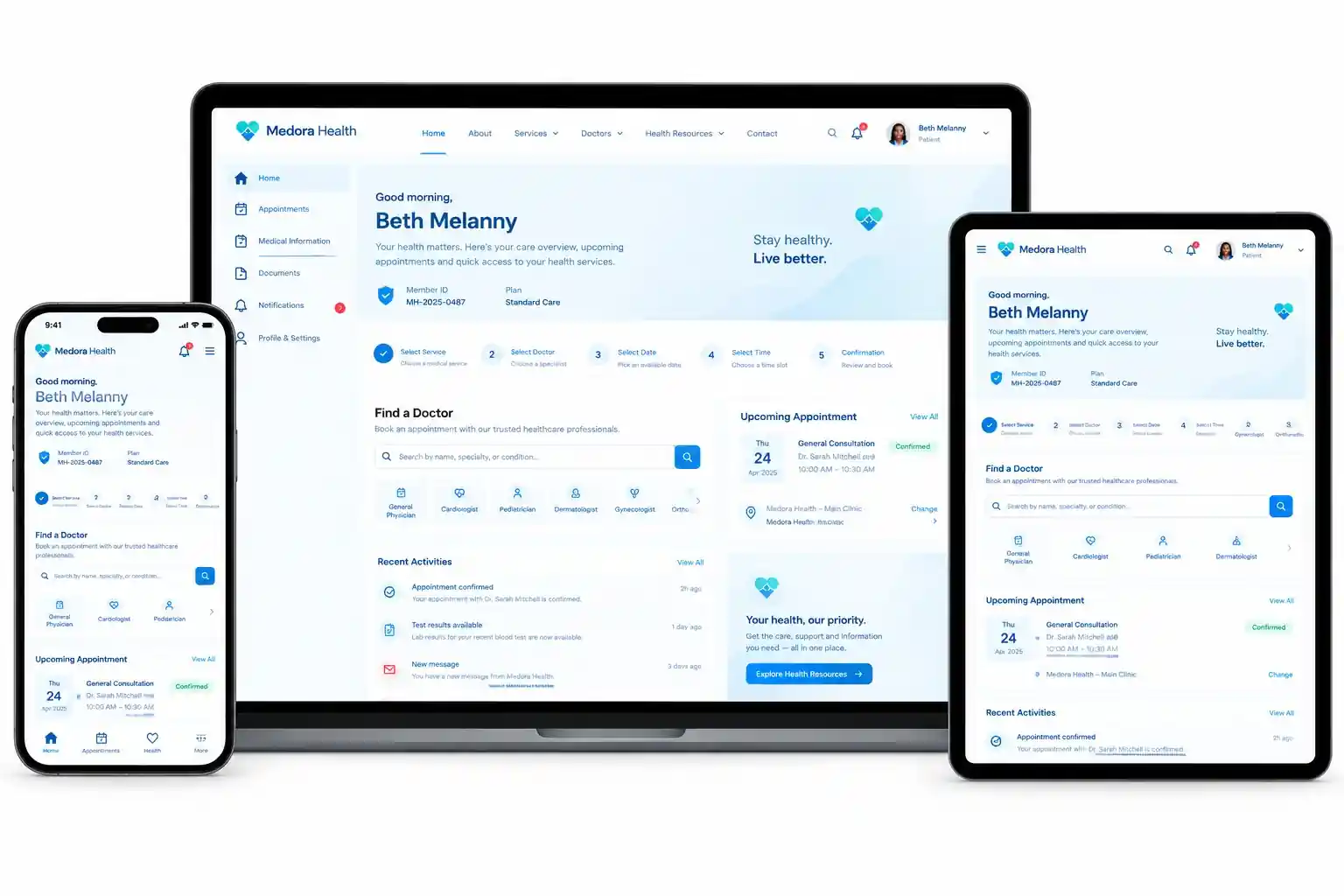 Medora Health project screenshot 9