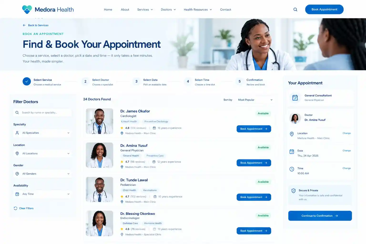 Medora Health project screenshot 5